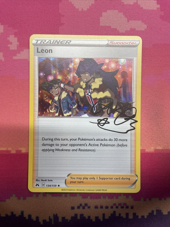 Pokemon Card Leon Crown Zenith Holo Rare 134/159 Near Mint