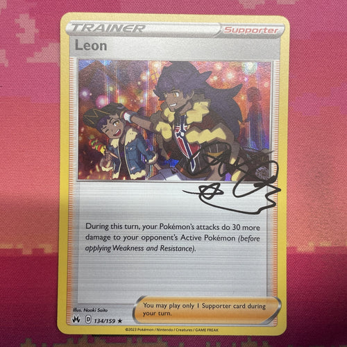 Pokemon Card Leon Crown Zenith Holo Rare 134/159 Near Mint