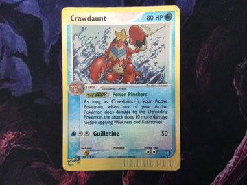 Pokemon Card Crawdaunt EX Dragon Reverse Holo Rare 3/97 NM/VLP