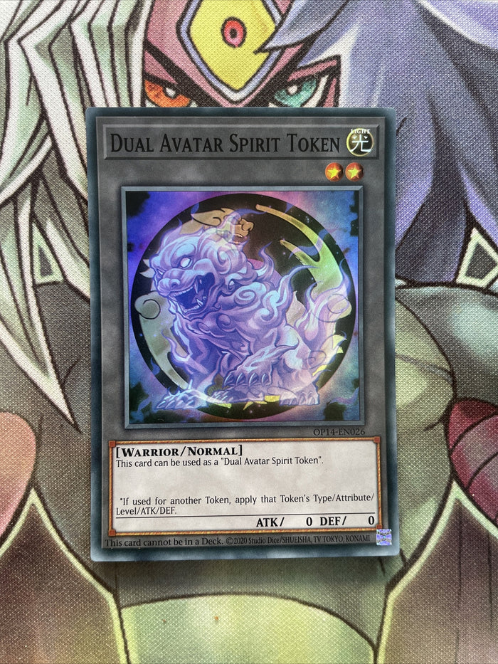 OP14-EN026 Dual Avatar Spirit Token Super Rare UNL Edition Near Mint Yugioh