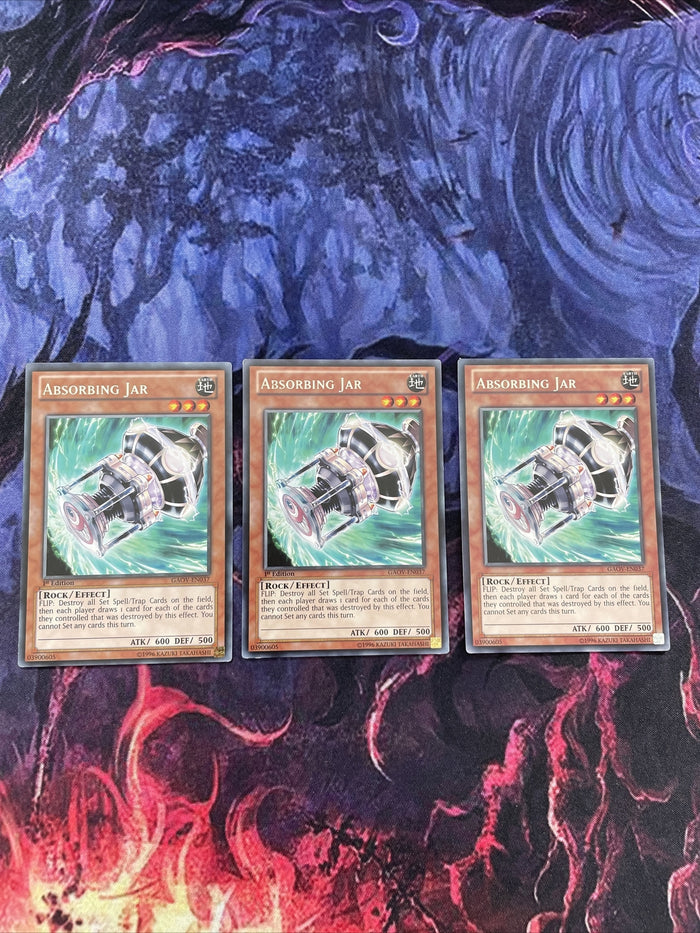 GAOV-EN037 x3 Absorbing Jar Silver Rare Yugioh Card