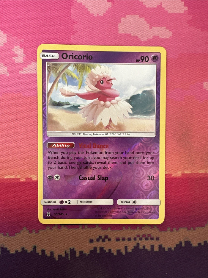 Pokemon Card Oricorio Guardians Rising Reverse Holo Rare 55/145 Near Mint