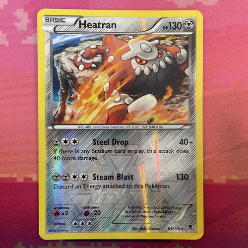 Pokemon Card Heatran Phantom Forces Reverse Holo Rare 63/119 NM