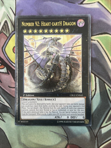 CBLZ-EN045 Number 92: Heart-EartH Dragon Ultimate 1st Edition NM Yugioh Card