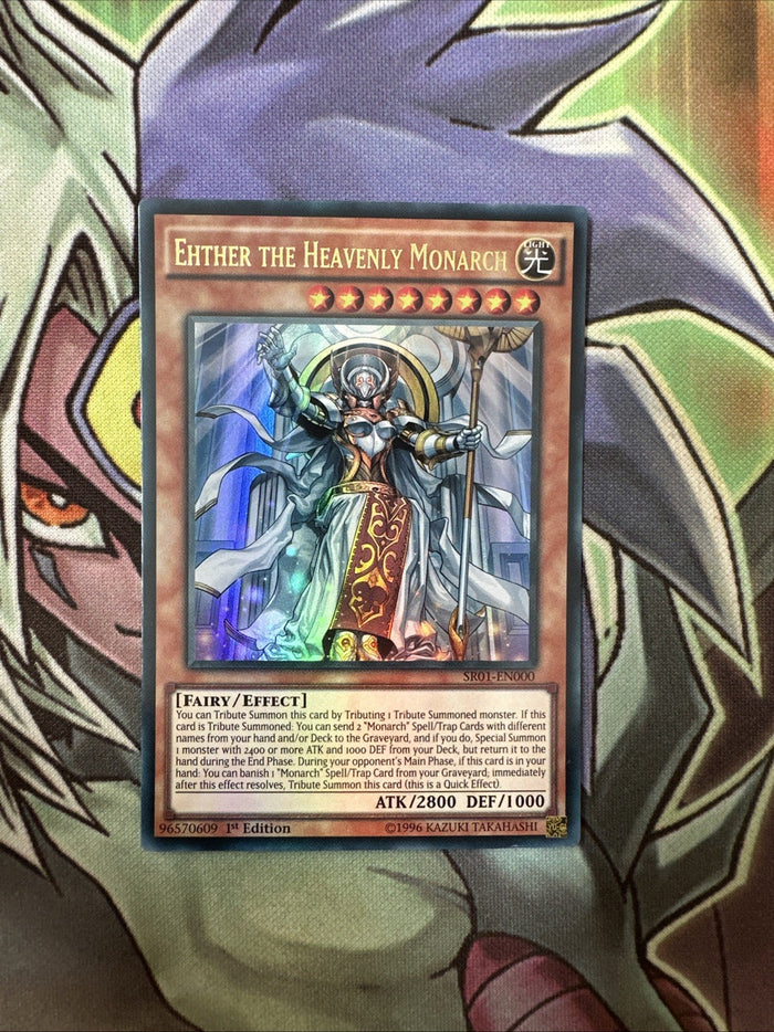 SR01-EN000 Ehther The Heavenly Monarch Ultra Rare 1st Edition NM Yugioh Card