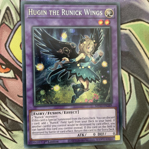MP23-EN249 Hugin The Runick Wings Secret Rare 1st Edition NM Yugioh Card