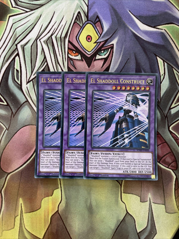 SDSH-EN046 x3 El Shaddoll Construct Ultra Rare Excellent Condition Yugioh