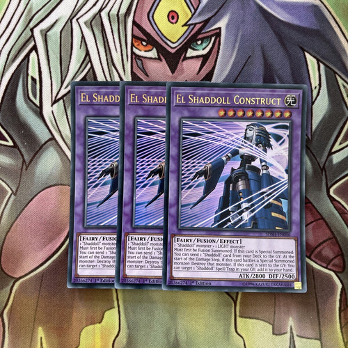 SDSH-EN046 x3 El Shaddoll Construct Ultra Rare Excellent Condition Yugioh