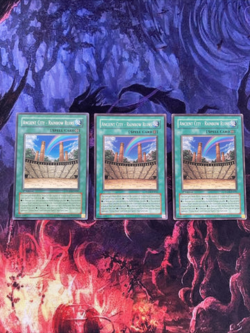 FOTB-EN045 x3 Ancient City - Rainbow Ruins Unlimited Edition Rare Yugioh Card
