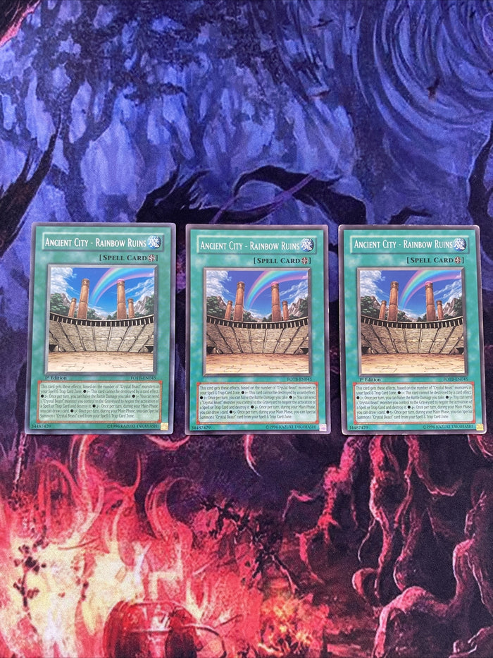 FOTB-EN045 x3 Ancient City - Rainbow Ruins Unlimited Edition Rare Yugioh Card