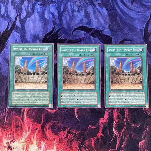 FOTB-EN045 x3 Ancient City - Rainbow Ruins Unlimited Edition Rare Yugioh Card