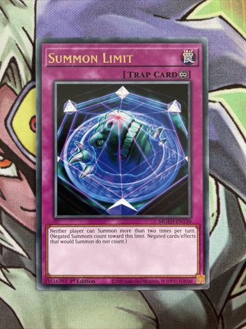 MGED-EN150 Summon Limit Rare 1st Edition Near Mint Condition Yugioh Card