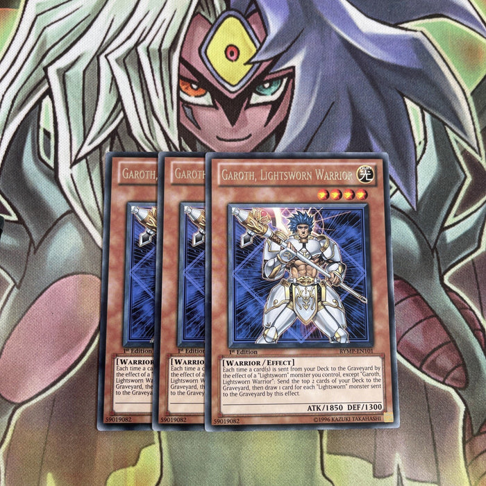 RYMP-EN101 x3 Garoth, Lightsworn Warrior Rare Excellent Conditon Yugioh