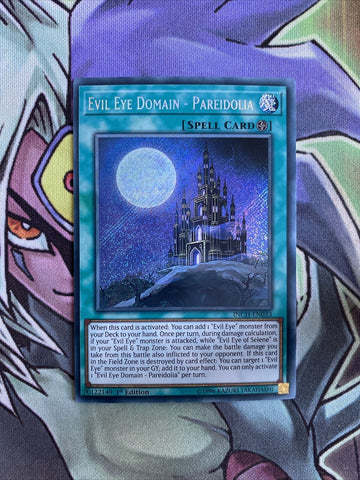 INCH-EN033 Evil Eye Domain - Pareidolia Secret Rare 1st Edition NM Yugioh Card