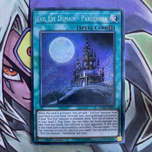 INCH-EN033 Evil Eye Domain - Pareidolia Secret Rare 1st Edition NM Yugioh Card