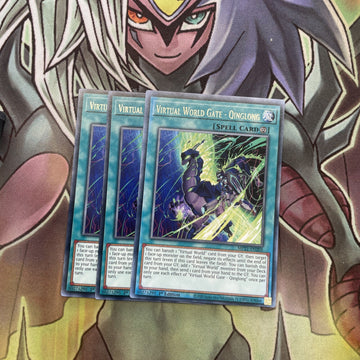 MP21-EN205 x3 Virtual World Gate - Qinglong Rare Excellent Conditon Yugioh
