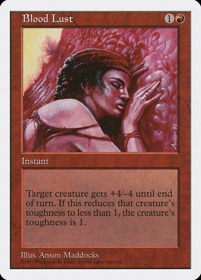 Blood Lust - Fifth Edition Excellent Magic MTG