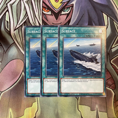 SDFC-EN033 x3 Surface Common Excellent Condition Yugioh