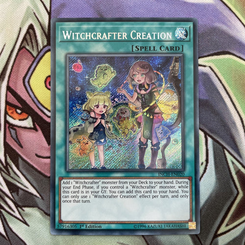INCH-EN020 Witchcrafter Creation Secret Rare 1st Edition NM Yugioh Card