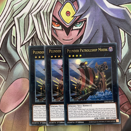 GFP2-EN148 x3 Plunder Patrollship Moerk Ultra Rare Excellent Condition Yugioh