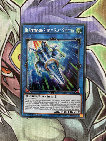 BLHR-EN050 Hi-Speedroid Rubber Band Shooter Secret Rare 1st Edition NM Yugioh Ca