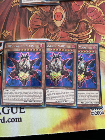 DRL3-EN007 x3 THE BLAZING MARS YUGIOH CARDS