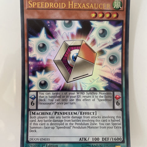 DUOV-EN035 Speedroid Hexasaucer Ultra Rare ANUBIS SHIFT 1st Edition NM Yugioh