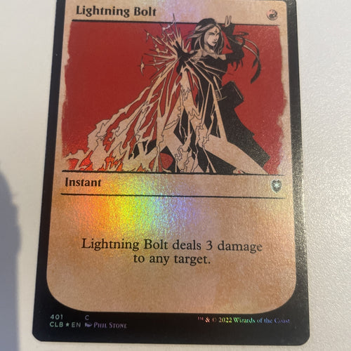 Lightning Bolt SHOWCASE FOIL - Battle for Baldur's Gate Excellent MTG