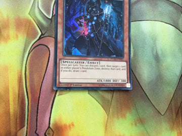 Doomstar Magician DUEA-EN081 Ultra Rare 1st Edition Yugioh (back)