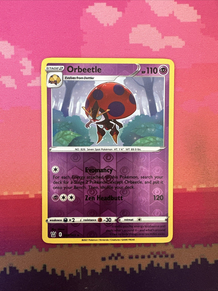Pokemon Card Orbeetle Battle Styles Reverse Holo Rare 065/163 Near Mint