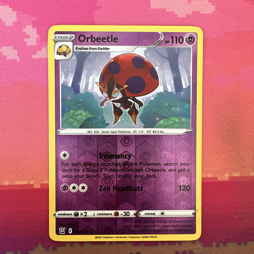 Pokemon Card Orbeetle Battle Styles Reverse Holo Rare 065/163 Near Mint