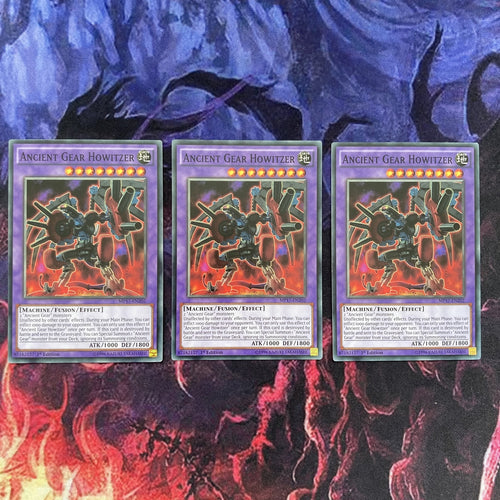 RATE EN042/MP17-EN202  3 x Ancient Gear Howitzer Yugioh PLAY SET NM 1ST ED