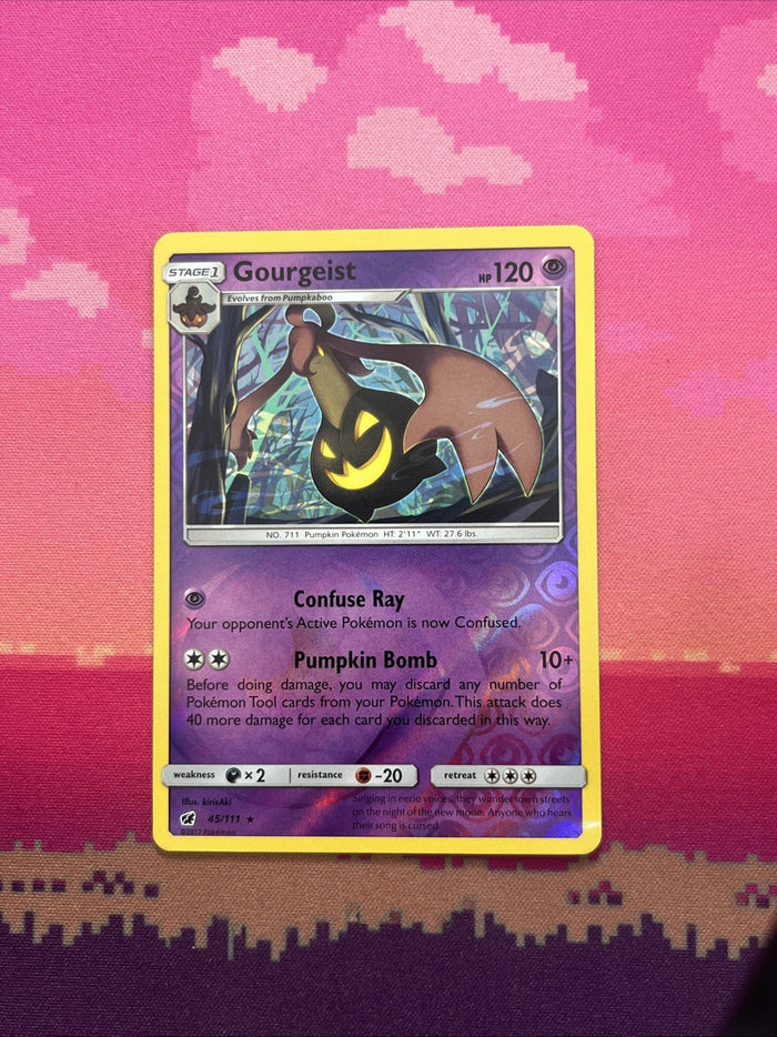 Pokemon Card Gourgeist Crimson Invasion Reverse Holo Rare 45/111 NM