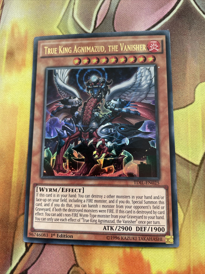 TDIL-EN025 True King Agnimazud, the Vanisher - Ultra Rare 1st Edition Yugioh