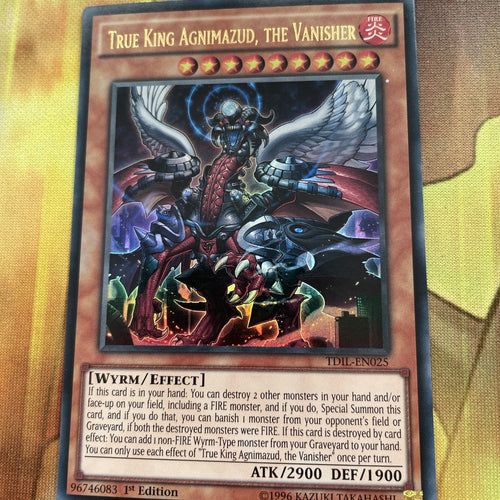TDIL-EN025 True King Agnimazud, the Vanisher - Ultra Rare 1st Edition Yugioh