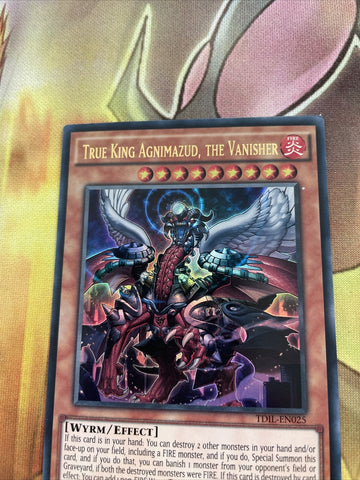 TDIL-EN025 True King Agnimazud, the Vanisher - Ultra Rare 1st Edition Yugioh (back)