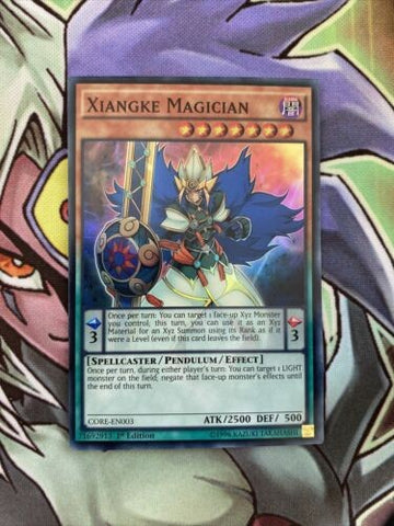 CORE-EN003 Xiangke Magician Super Rare 1st Edition NM Yugioh Card