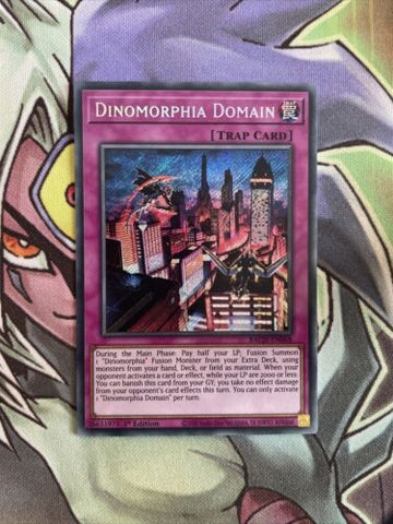 BACH-EN068 Dinomorphia Domain Secret Rare 1st Edition NM Yugioh Card