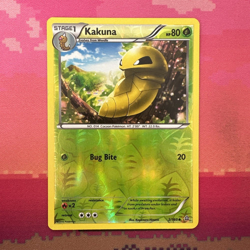 Pokemon Card Kakuna Primal Clash Reverse Holo  2/160 Near Mint