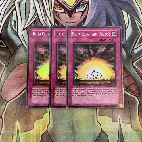 RGBT-EN068 x3 Delta Crow - Anti Reverse Super Rare Excellent Condition Yugioh