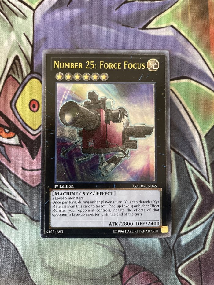 GAOV-EN045 Number 25: Force Focus Ultimate Rare 1st Edition NM Yugioh Card