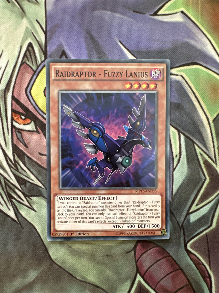 MP16-EN058 Raidraptor - Fuzzy Lanius Common 1st Edition NM Yugioh Card