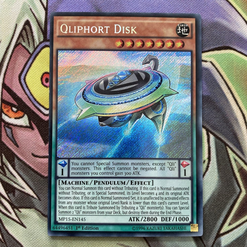 MP15-EN145 Qliphort Disk Secret Rare 1st Edition NM Yugioh