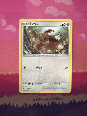 Pokemon Card Eevee Hidden Fates Common 49/68 Near Mint
