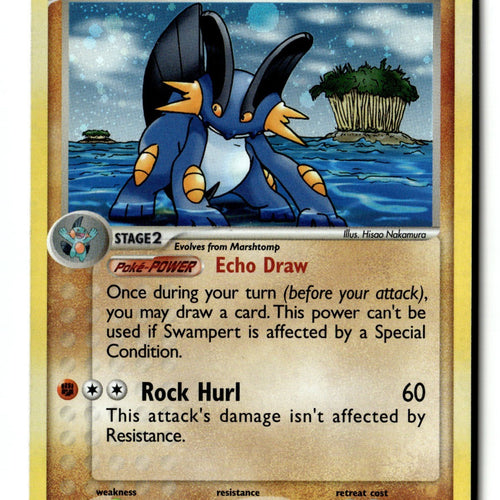 Pokemon Card Swampert Reverse Holo LP Crystal Guardians 27/100