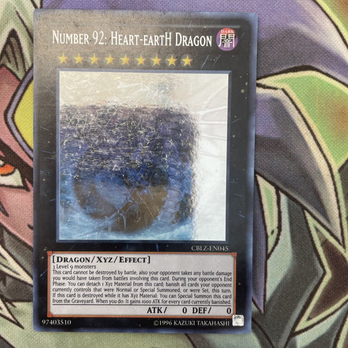 CBLZ-EN045 Number 92: Heart-EartH Dragon Ghost Rare Unl Edition NM Yugioh Card