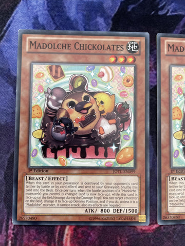 JOTL-EN099 x3 MADOLCHE CHICKOLATES Yugioh: (back)