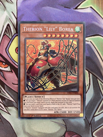 DIFO-EN006 Therion "Lily" Borea Secret Rare 1st Edition NM Yugioh Card