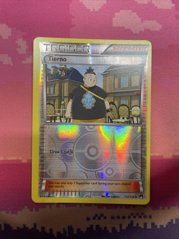 Pokemon Card Tierno Breakpoint Reverse Holo 112/122 Near Mint