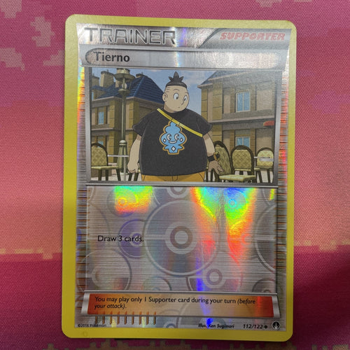Pokemon Card Tierno Breakpoint Reverse Holo 112/122 Near Mint